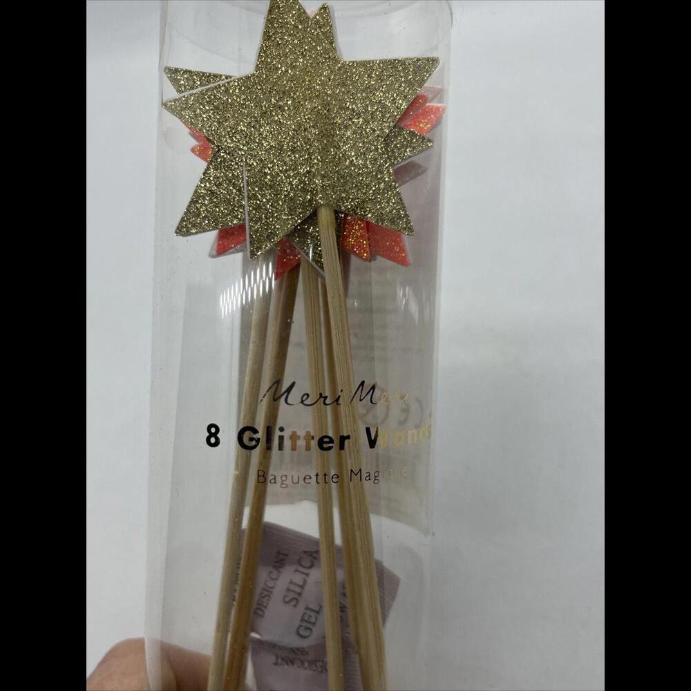 Meri Meri Glitter Party Wands Birthday Girls Gold Pink Orange Tea Party Fairy 8